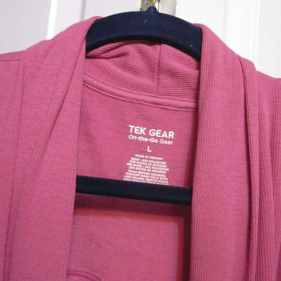 Tek Gear Berry Pink Knit Cardigan Sz L - Picture 2 of 8